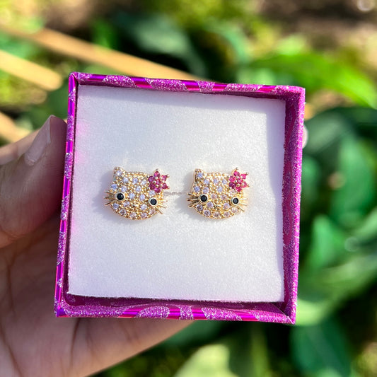 Pink CZ HK earrings