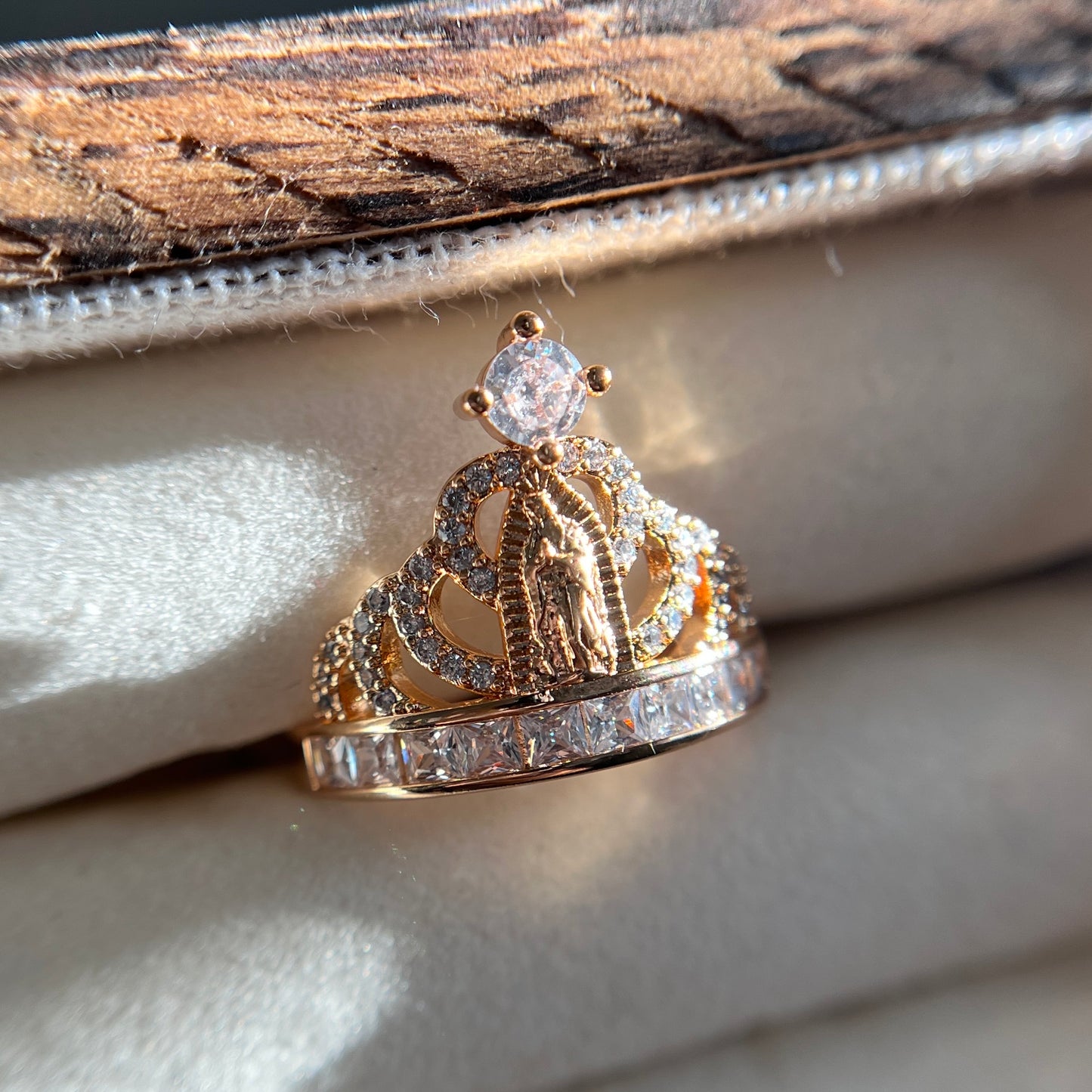 Guadalupe Crown Resizable Ring
