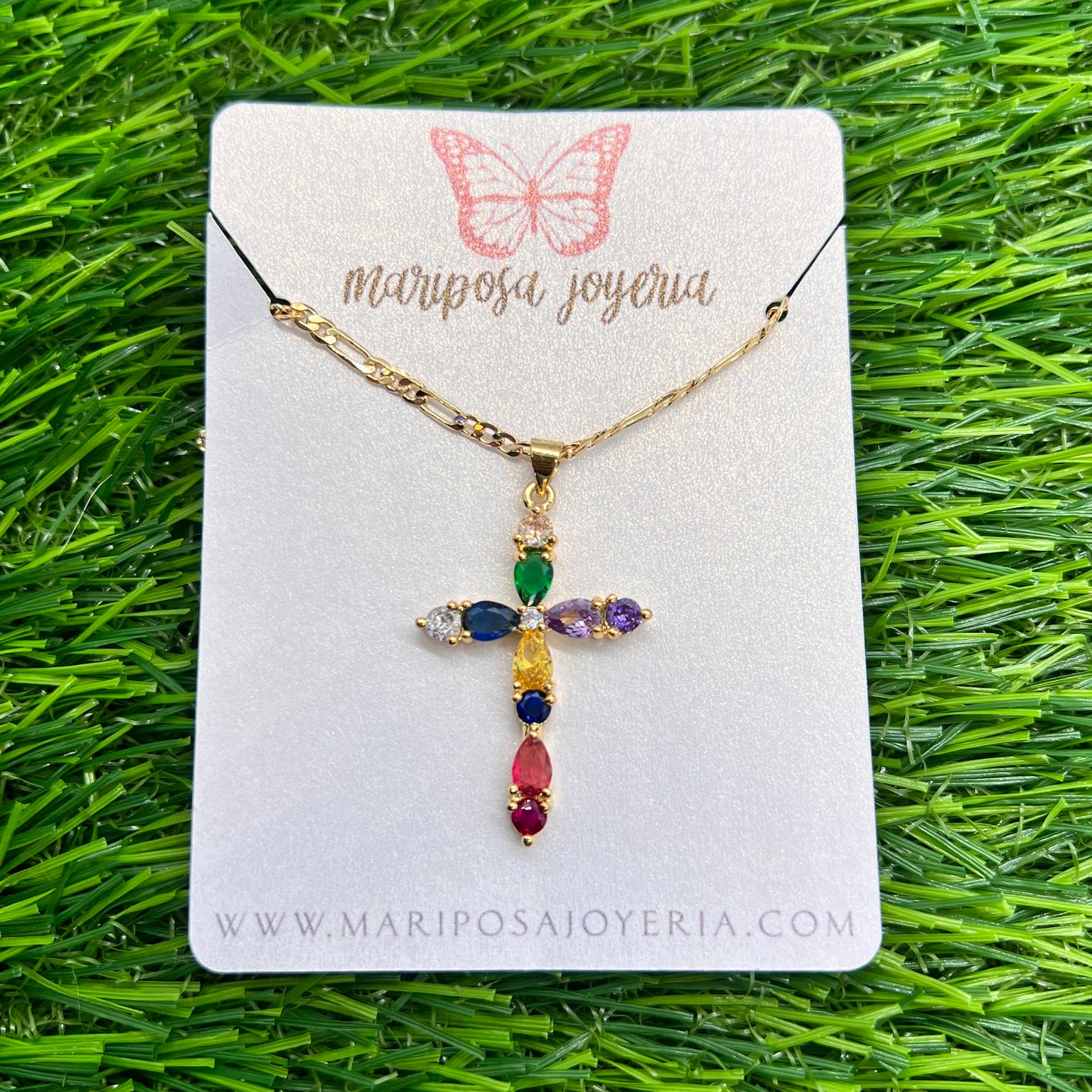 Miracle Cross Necklace - Multicolor
