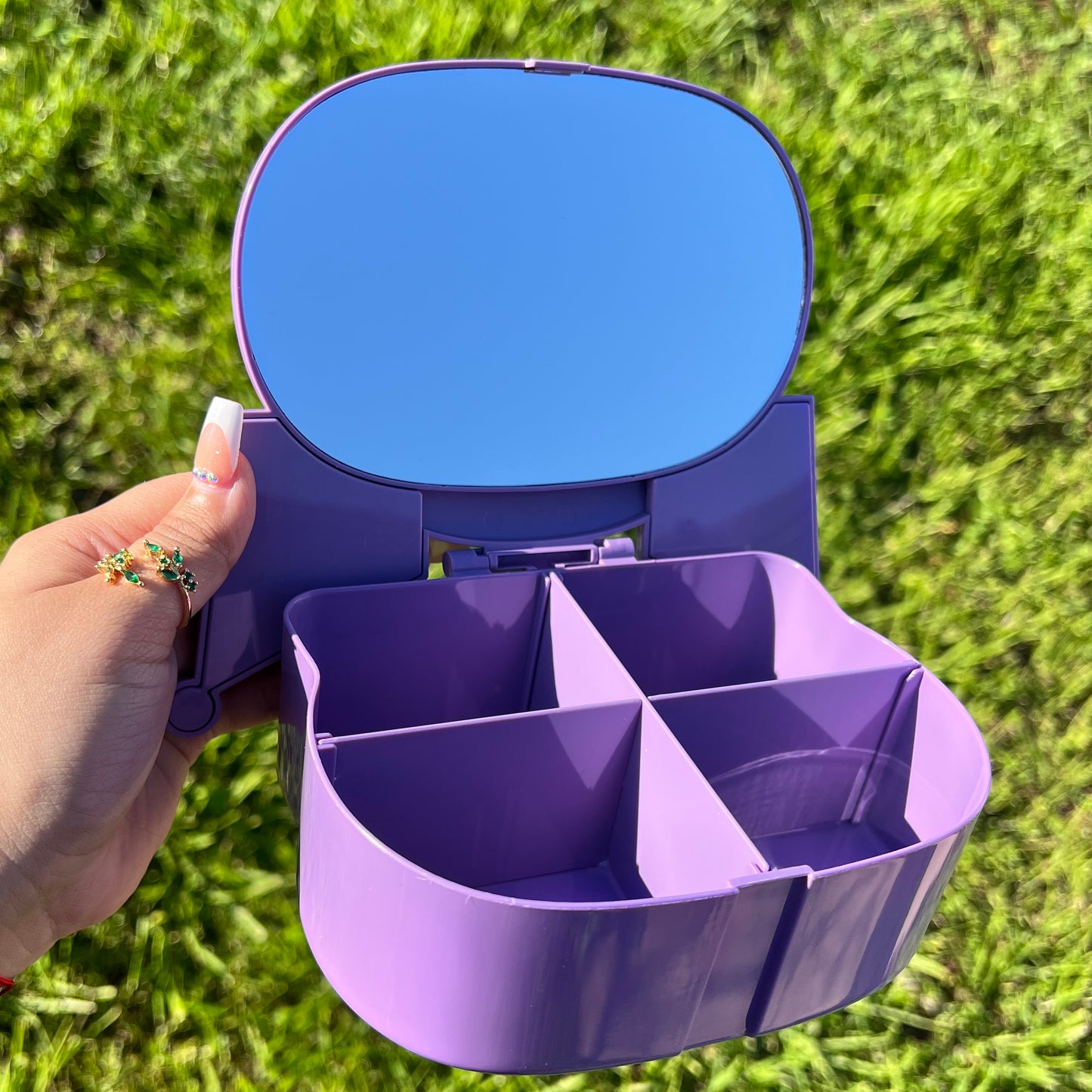 Purple Mirror Jewelry Box/Storage
