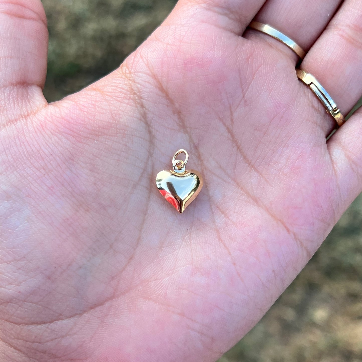 Gold Heart Charms - 1013