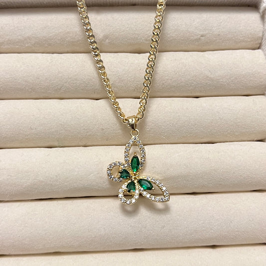 Aria Green Mariposa Necklace