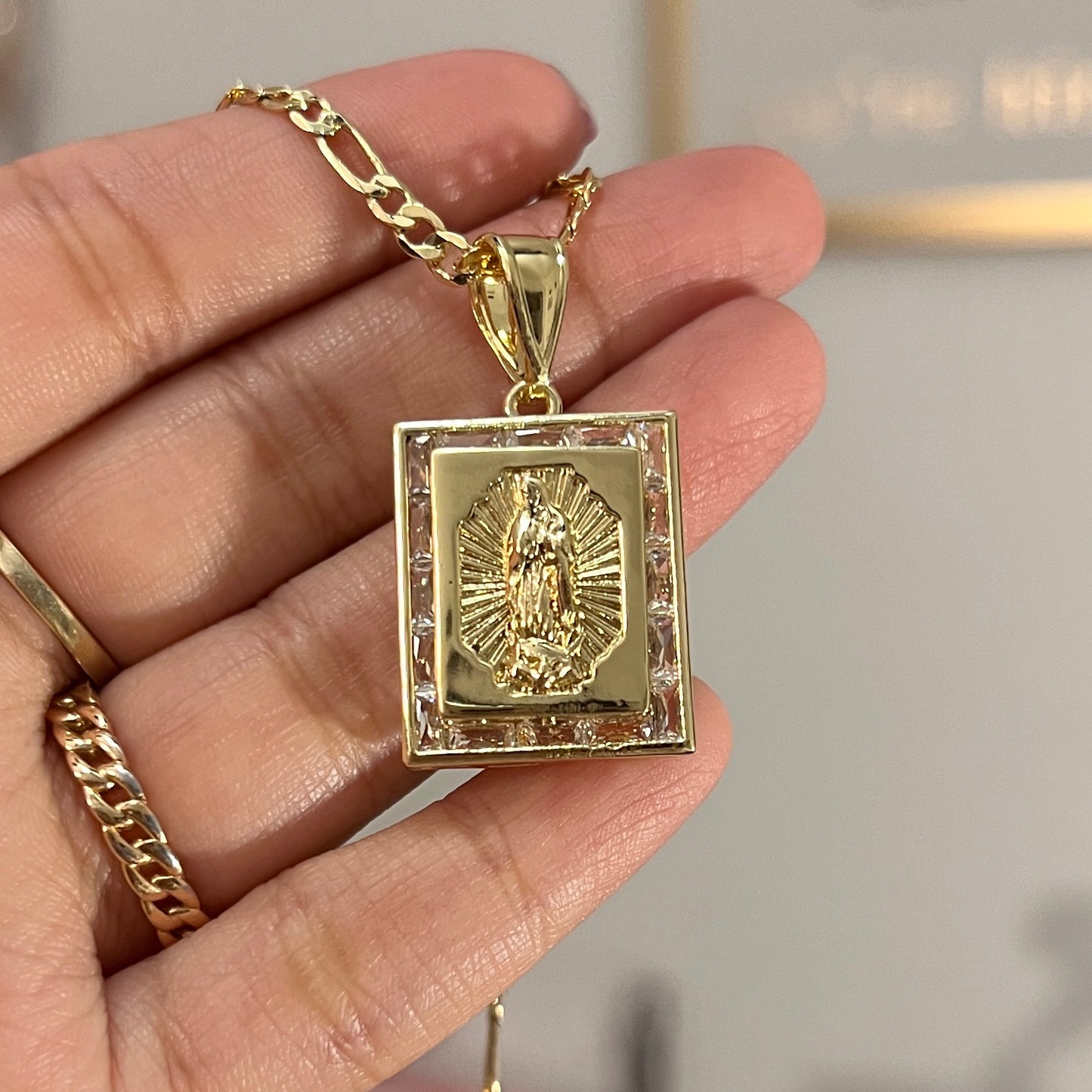 Virgen de Guadalupe Libre Rays Necklace